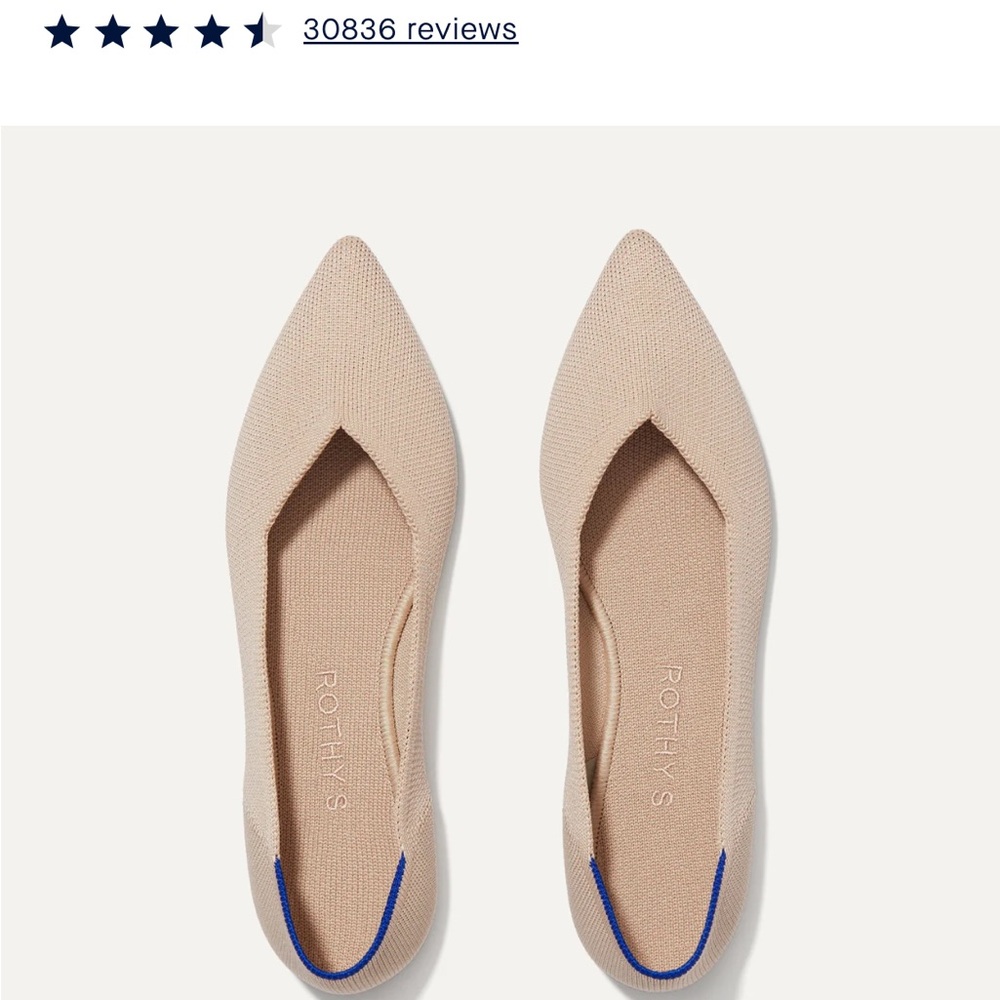 Rothy's Women's Cream Flats